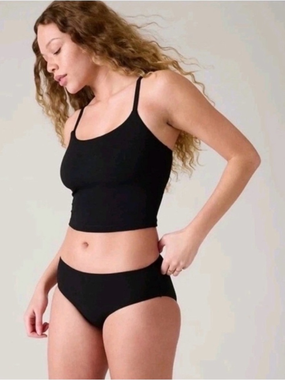 Athleta Hipster Pique Full Swim Bottom and Scoop Crop Tankini (two) + crop top